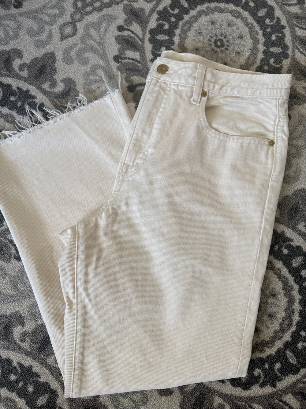 J Crew High-Rise Raw Hem Jeans